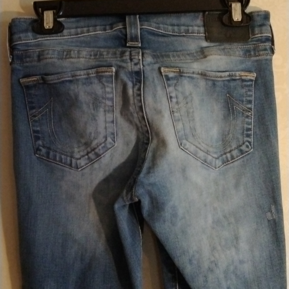 True Religion Halle mid rise super skinny Moto jeans. Size 27. - Picture 6 of 15